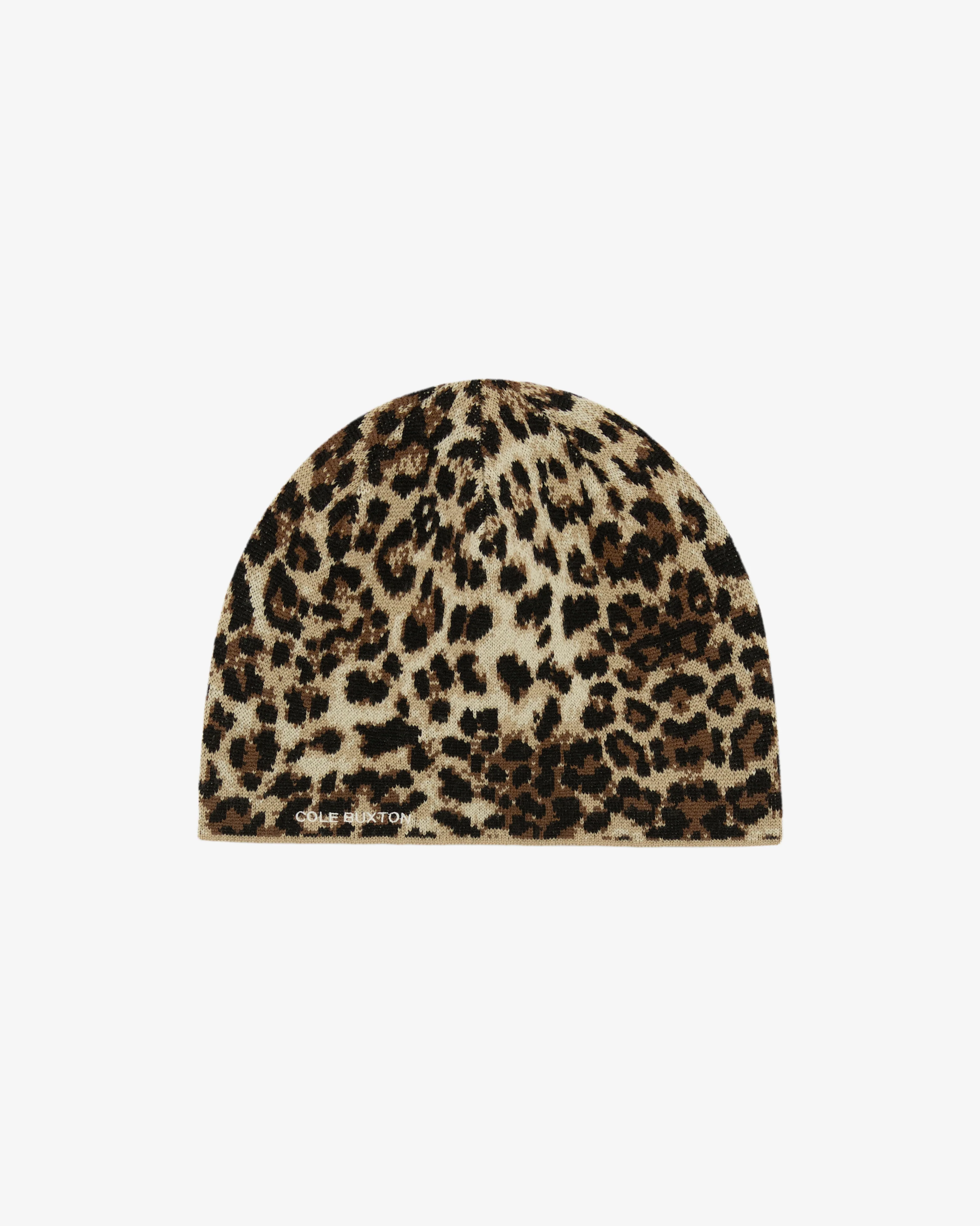 LEOPARD KNIT BEANIE