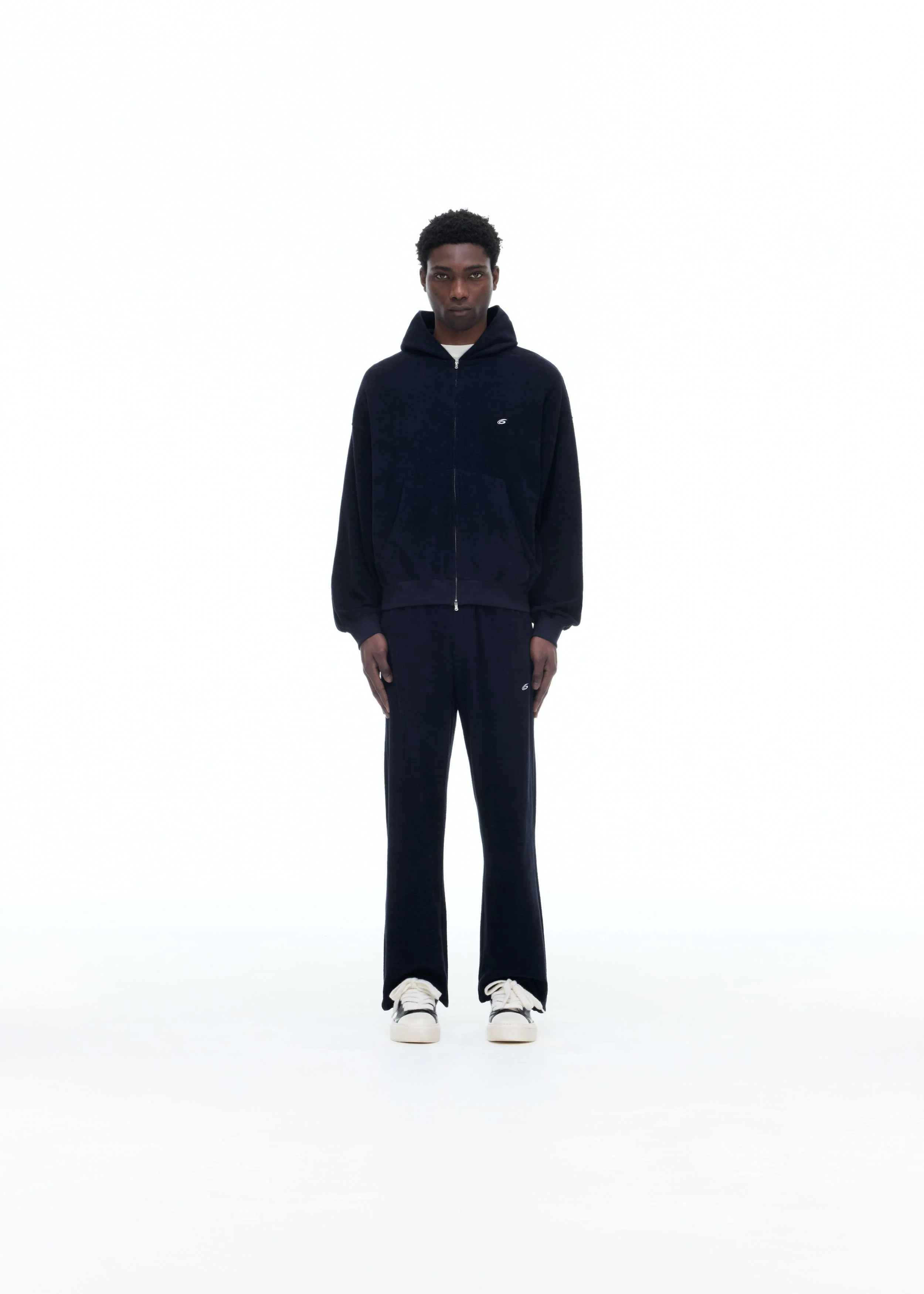 TOWELLING ZIPPED HOODIE - Image 2
