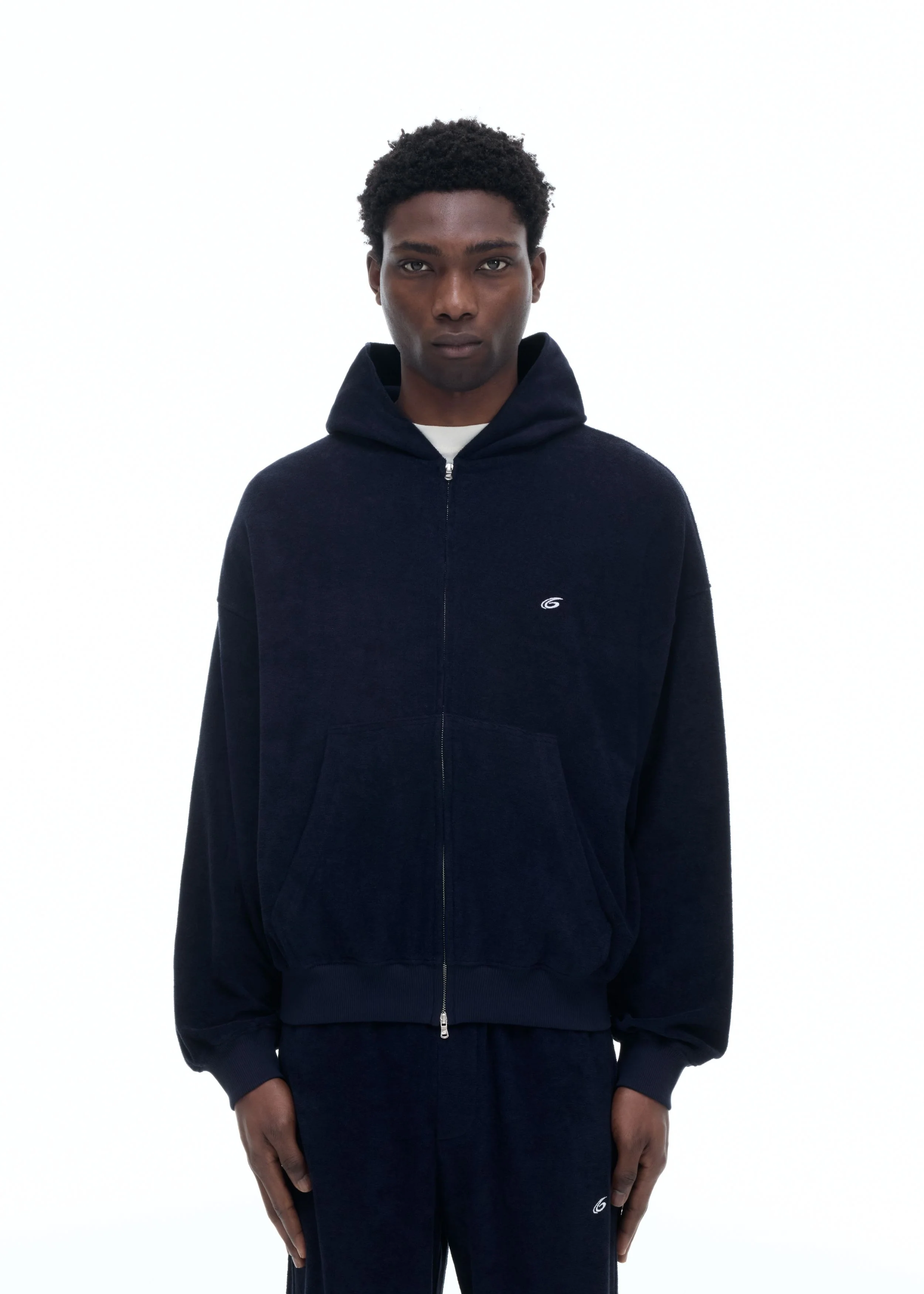 TOWELLING ZIPPED HOODIE - Image 5